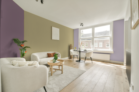 kamer in kleur S 2020-g90y met designkleuren op de wanden