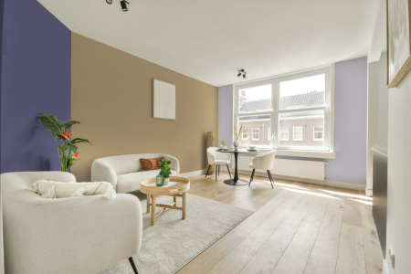 kamer in kleur S 2020-y10r met designkleuren op de wanden