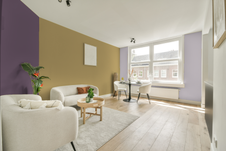 kamer in kleur S 2030-y met designkleuren op de wanden