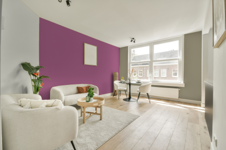 kamer in kleur S 2050-r30b met designkleuren op de wanden