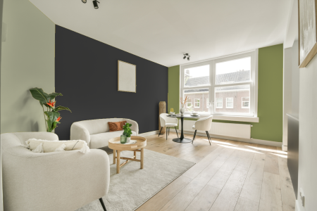 kamer in kleur On.00.26 met designkleuren op de wanden