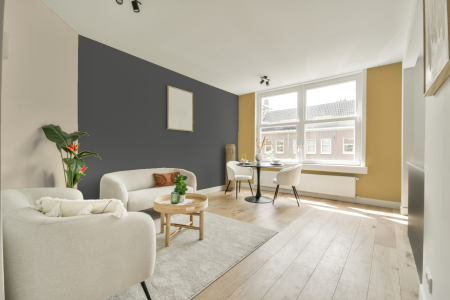 kamer in kleur On.00.40 met designkleuren op de wanden