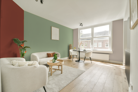 kamer in kleur Sikkens daubigny groen met designkleuren op de wanden