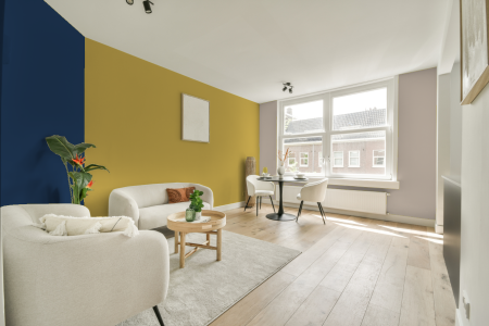 kamer in kleur Sikkens het gele huis met designkleuren op de wanden