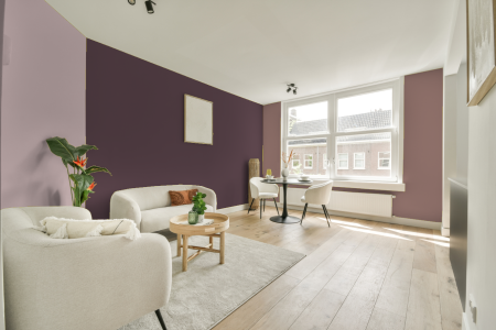 kamer met ton-sur-ton kleurencombinatie en Full lilac