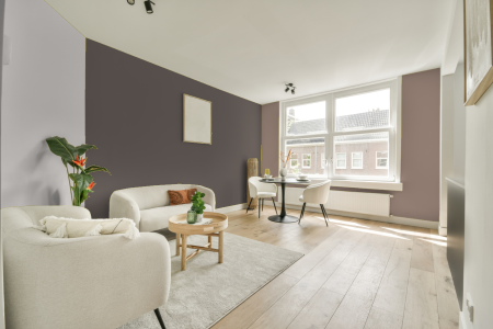 woonkamer met neutrale kleuren en Real taupe