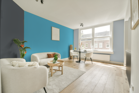 woonkamer met neutrale kleuren en Gn 005-06