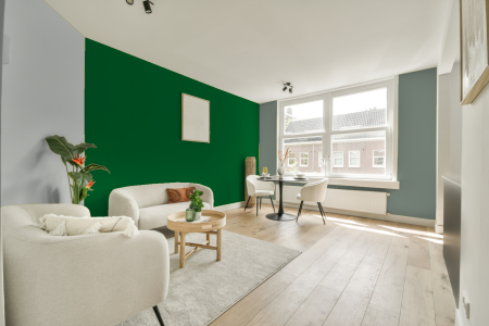 woonkamer met neutrale kleuren en Gn 019-03