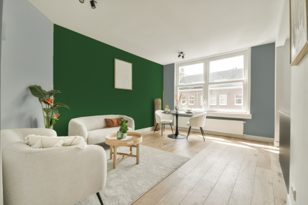 woonkamer met neutrale kleuren en Gn 020-02