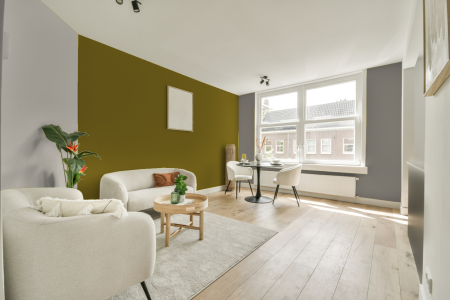 woonkamer met neutrale kleuren en Gn 026-02