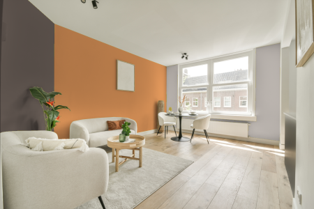 woonkamer met neutrale kleuren en Gn 033-06