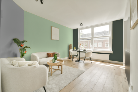 woonkamer met neutrale kleuren en Gn 070-10