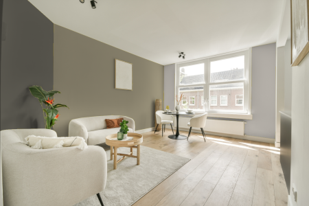 woonkamer met neutrale kleuren en S 3010-g90y