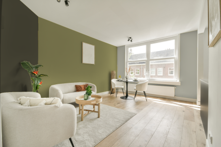 woonkamer met neutrale kleuren en S 3030-g60y