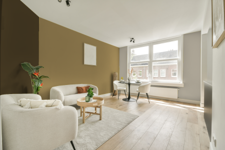 woonkamer met neutrale kleuren en S 3030-y