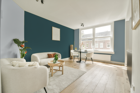 woonkamer met neutrale kleuren en S 6020-b30g