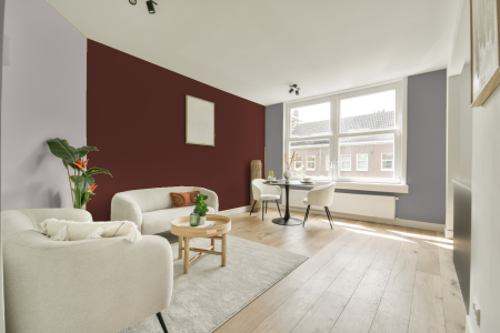 woonkamer met neutrale kleuren en S 6030-y80r