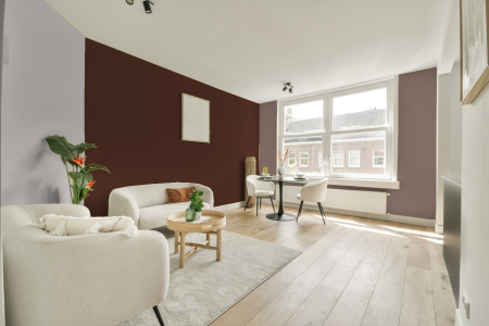 woonkamer met neutrale kleuren en S 7020-y70r