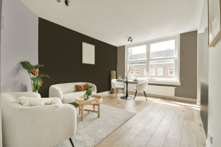 woonkamer met neutrale kleuren en S 8010-g90y