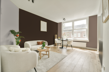 woonkamer met neutrale kleuren en S 8010-y30r