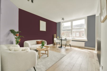 woonkamer met neutrale kleuren en Ral 010 30 20