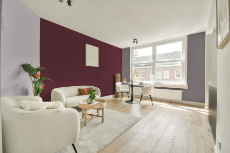 woonkamer met neutrale kleuren en Ral 010 30 25