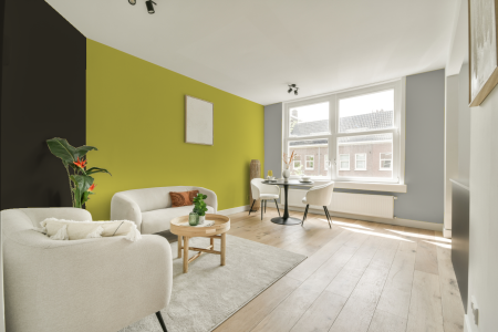 woonkamer met neutrale kleuren en Ral 100 80 60