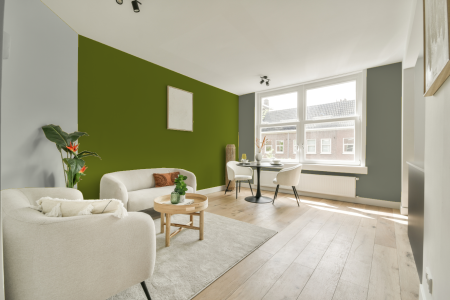 woonkamer met neutrale kleuren en Ral 110 50 50