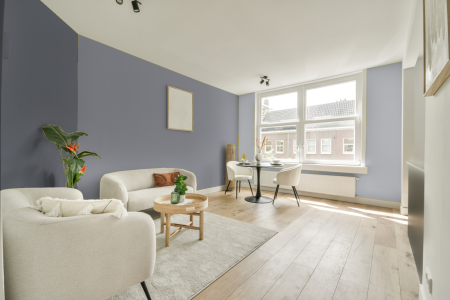 woonkamer met neutrale kleuren en Ral 280 70 05