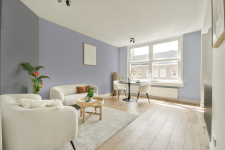 woonkamer met neutrale kleuren en Ral 280 80 05