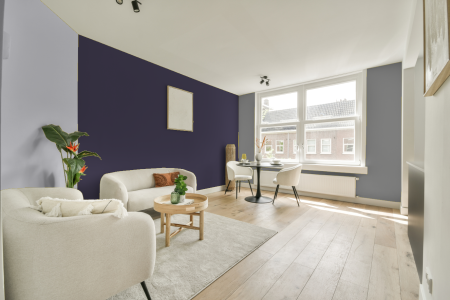 woonkamer met neutrale kleuren en Ral 300 30 15