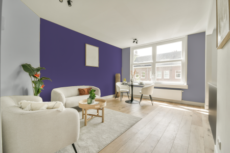 woonkamer met neutrale kleuren en Ral 300 40 30