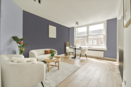 woonkamer met neutrale kleuren en Ral 300 50 05