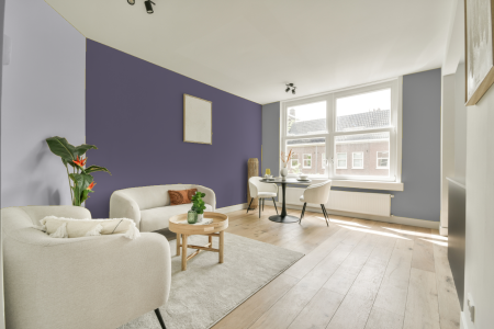 woonkamer met neutrale kleuren en Ral 300 50 15