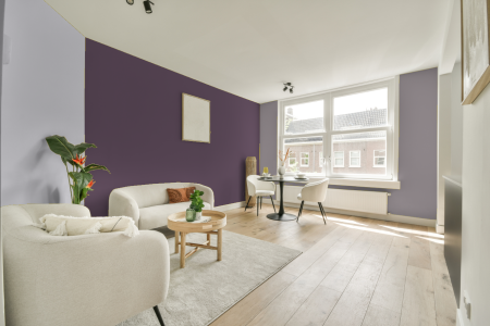 woonkamer met neutrale kleuren en Ral 330 40 15