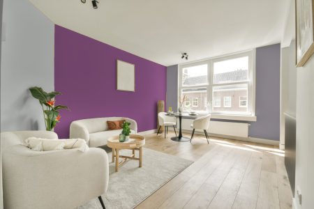 woonkamer met neutrale kleuren en Ral 330 50 40