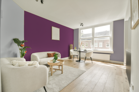 woonkamer met neutrale kleuren en Ral 340 40 35