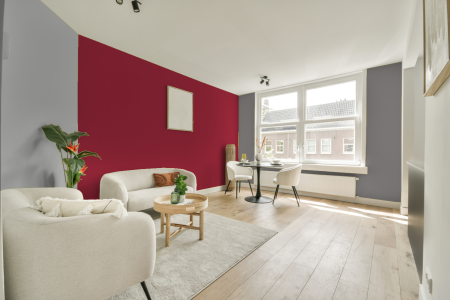 woonkamer met neutrale kleuren en Ral 3027