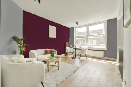 woonkamer met neutrale kleuren en Ral 4004