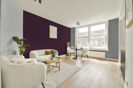 woonkamer met neutrale kleuren en Ral 4007