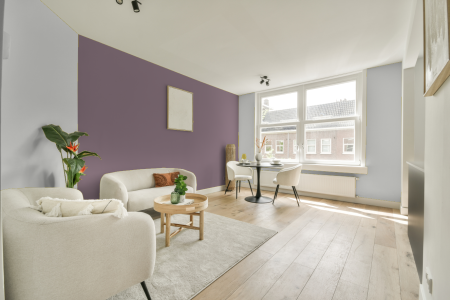 woonkamer met neutrale kleuren en Ral 4009