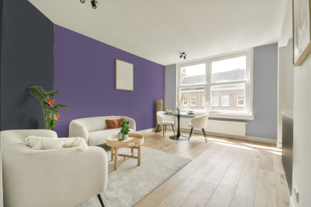 woonkamer met neutrale kleuren en Ral 4011