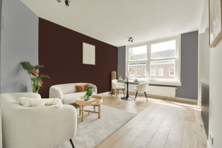 woonkamer met neutrale kleuren en Ral 8016