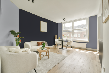 woonkamer met neutrale kleuren en Ppg1013-7