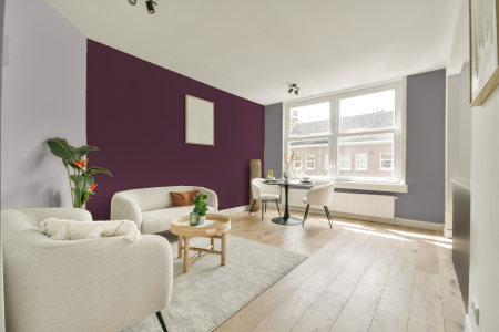 woonkamer met neutrale kleuren en Ppg1045-7