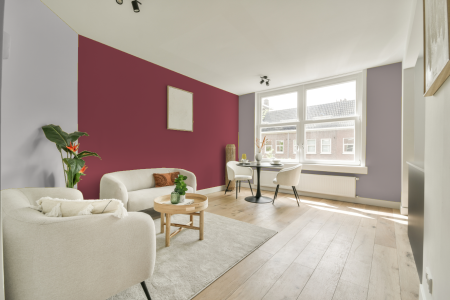 woonkamer met neutrale kleuren en Ppg1051-6