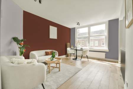 woonkamer met neutrale kleuren en Ppg1062-7