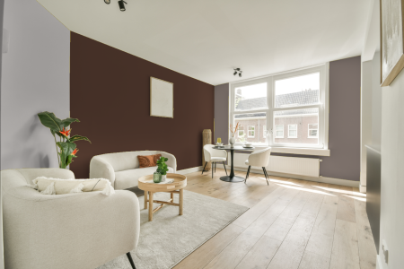 woonkamer met neutrale kleuren en Ppg1073-7