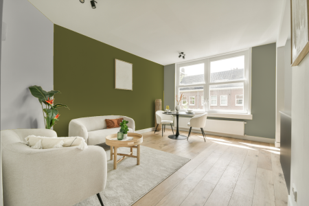 woonkamer met neutrale kleuren en Ppg1118-7