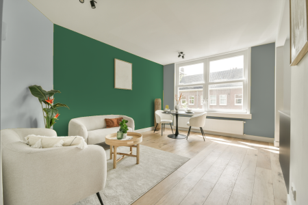 woonkamer met neutrale kleuren en Ppg1132-6